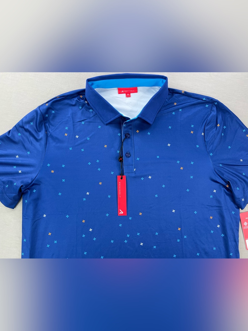 REDVANLY SAVILE ATHLETIC LUXURY SHORT SLEEVE GOLF POLO SHIRT